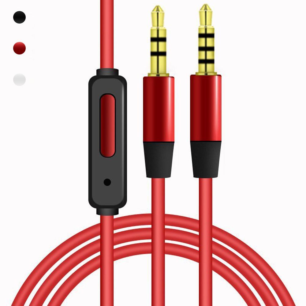 Headphone Volume Control Male to Male with Mic Aux Cord 3.5mm Jack Audio Cable