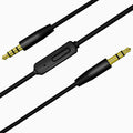 Headphone Volume Control Male to Male with Mic Aux Cord 3.5mm Jack Audio Cable – Black