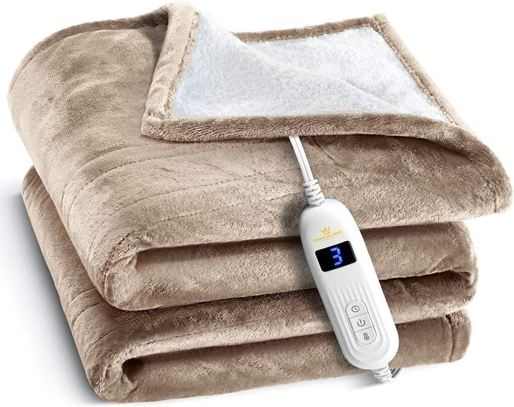 Heated Throw Blanket with 10 Heat Settings