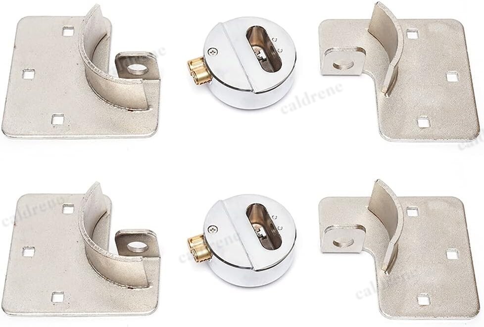 Heavy Duty Hidden Shackle Puck Lock with Hasp Keyed Alike, 2 Pack – view 4