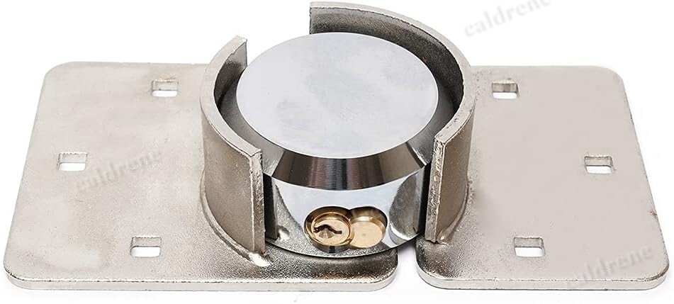 Heavy Duty Hidden Shackle Puck Lock with Hasp Keyed Alike, 2 Pack – view 5