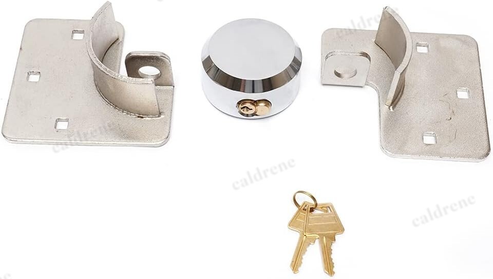 Heavy Duty Hidden Shackle Puck Lock with Hasp Keyed Alike, 2 Pack – view 6