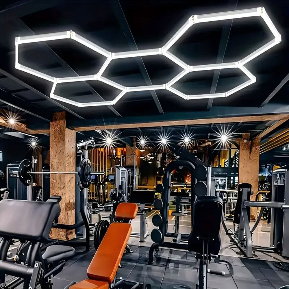 Hexagon LED Garage Ceiling Lights 6500K, 24 Pack