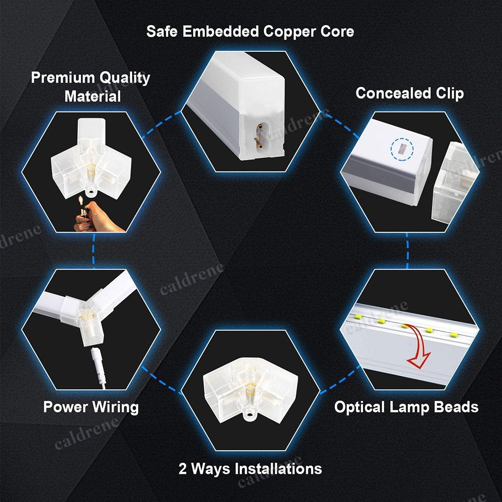 Hexagon LED Garage Ceiling Lights 6500K, 24 Pack – view 10