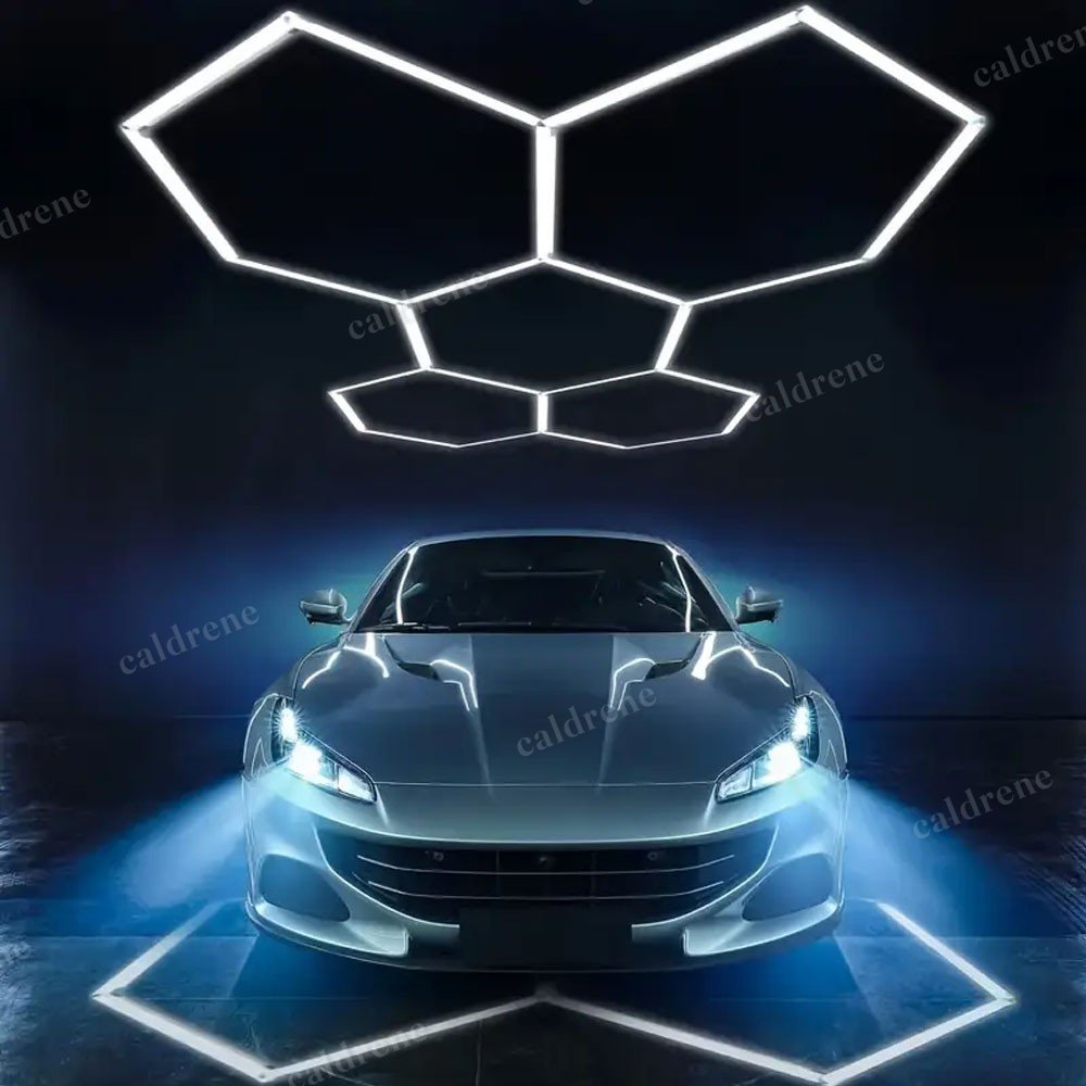 Hexagon LED Garage Ceiling Lights 6500K, 24 Pack – view 3