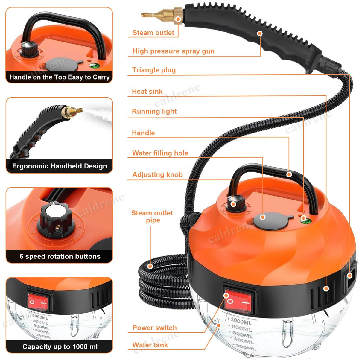 High Pressure Handheld Steam Cleaner for Home and Car – view 3