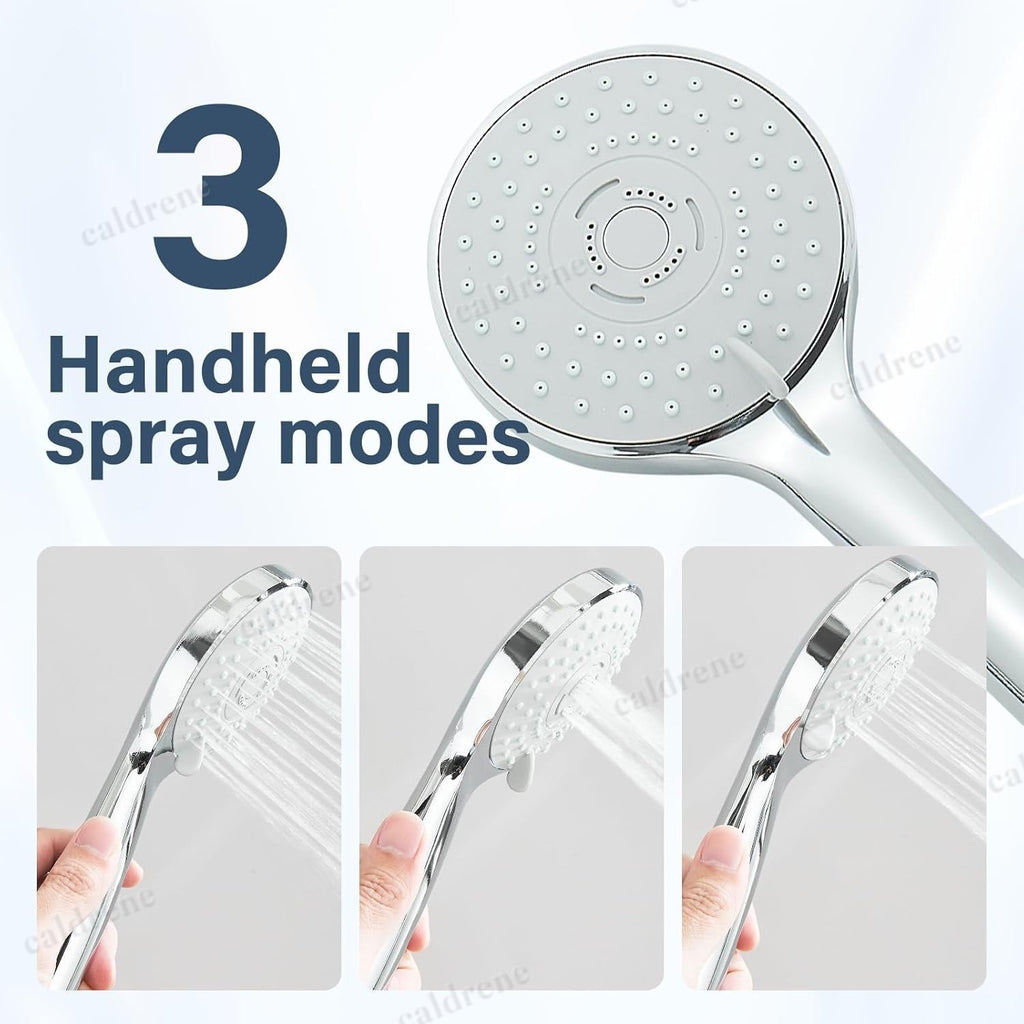 High Pressure Rain Shower Head and Handheld Combo, Chrome – view 8