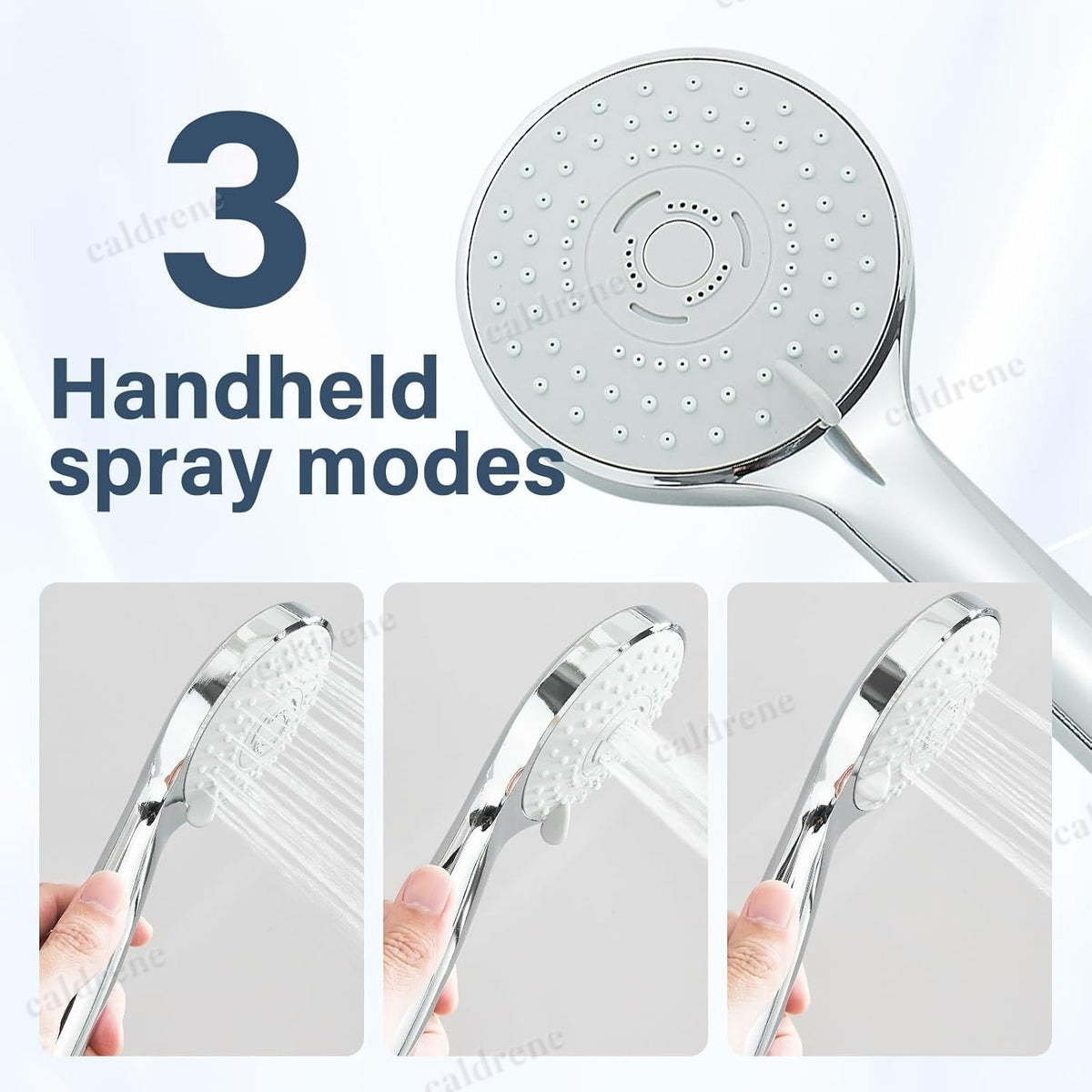 High Pressure Rain Shower Head and Handheld Combo, Chrome – view 8