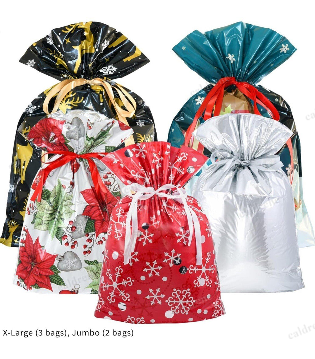 Holiday Drawstring Gift Bags, 29 Pack in Assorted Sizes – view 2