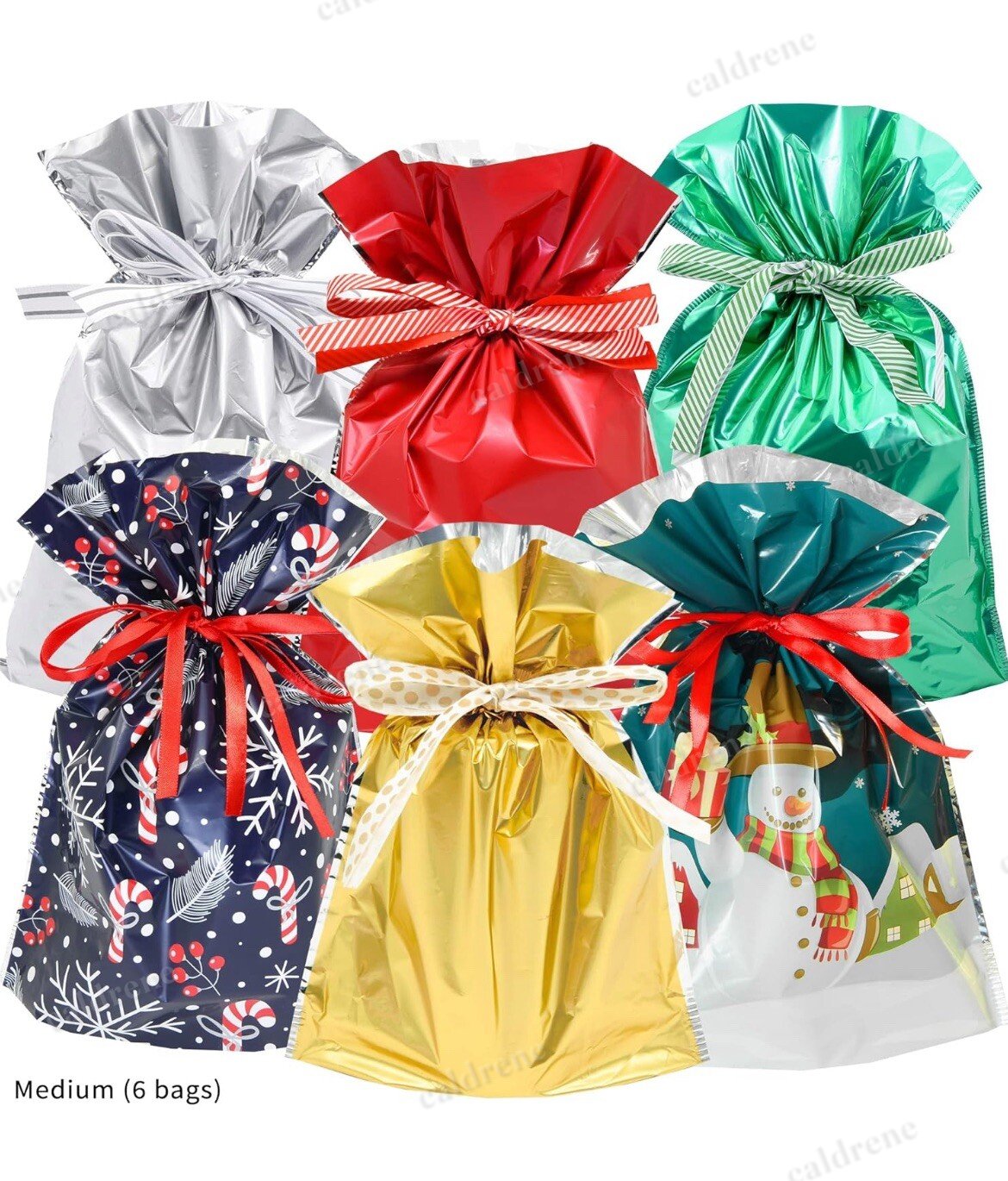 Holiday Drawstring Gift Bags, 29 Pack in Assorted Sizes – view 4