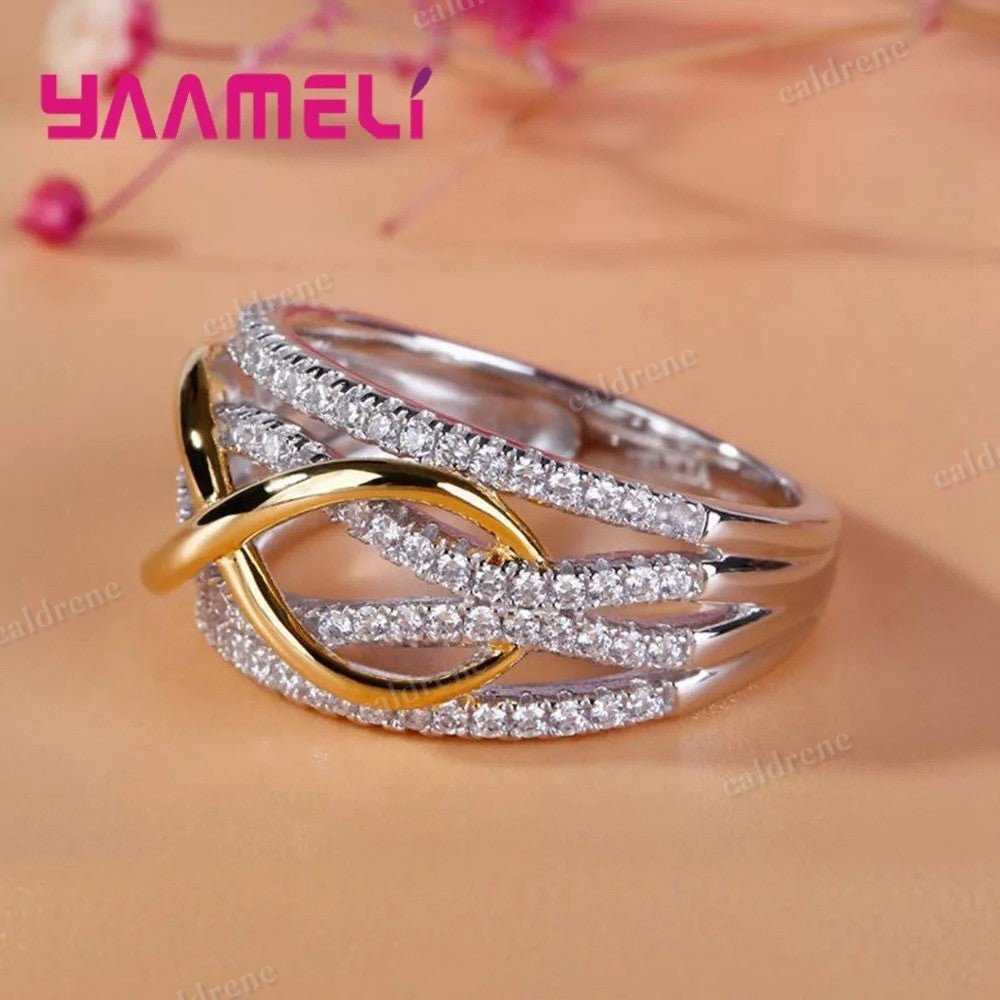 Infinity Love Ring in 925 Sterling Silver with Cubic Zirconia – view 6