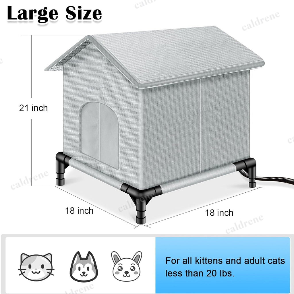 Insulated Heated Outdoor Cat House, Weatherproof – view 4