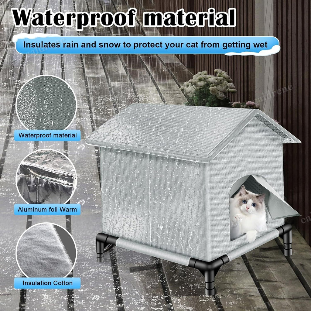Insulated Heated Outdoor Cat House, Weatherproof – view 7