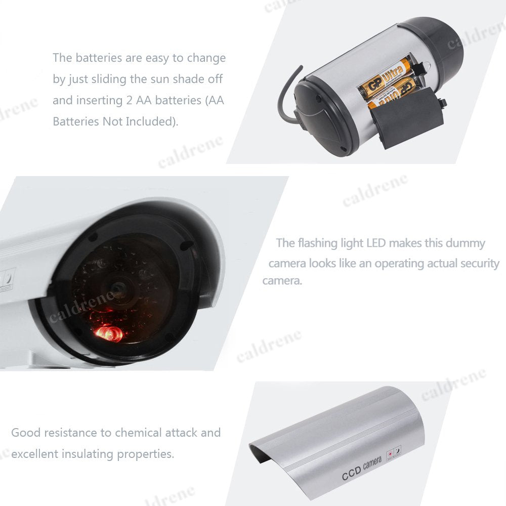 IR Bullet Dummy Security Camera with Record Light, 4 Pack – view 4