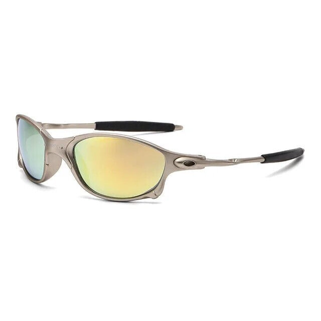 Juliet 1238 X-Metal Cyclops Sunglasses with Polarized Lenses – Gold Golden