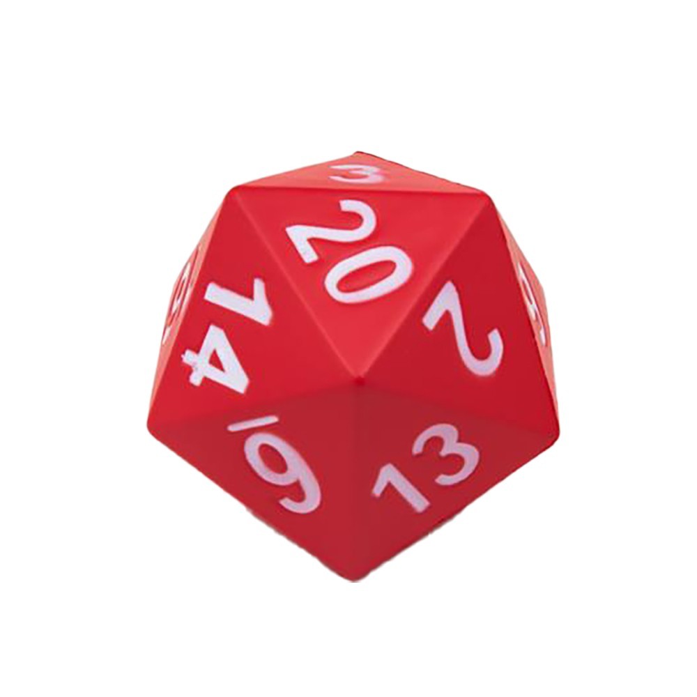 Jumbo D20 Foam Dice - Vibrant Red for Fun Games