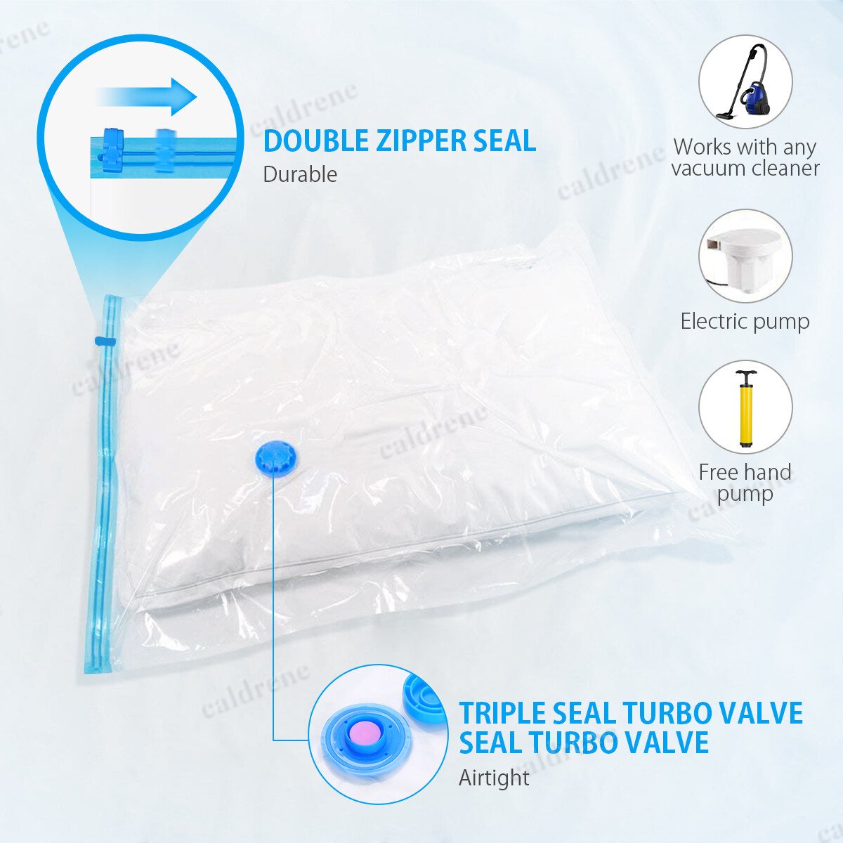 Jumbo Vacuum Storage Bags with Hand Pump, 10 Pack – view 6