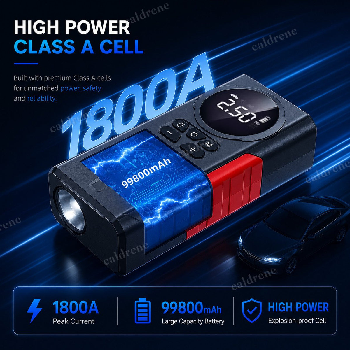 Jump Starter with 150PSI Air Compressor, 8000A – view 9