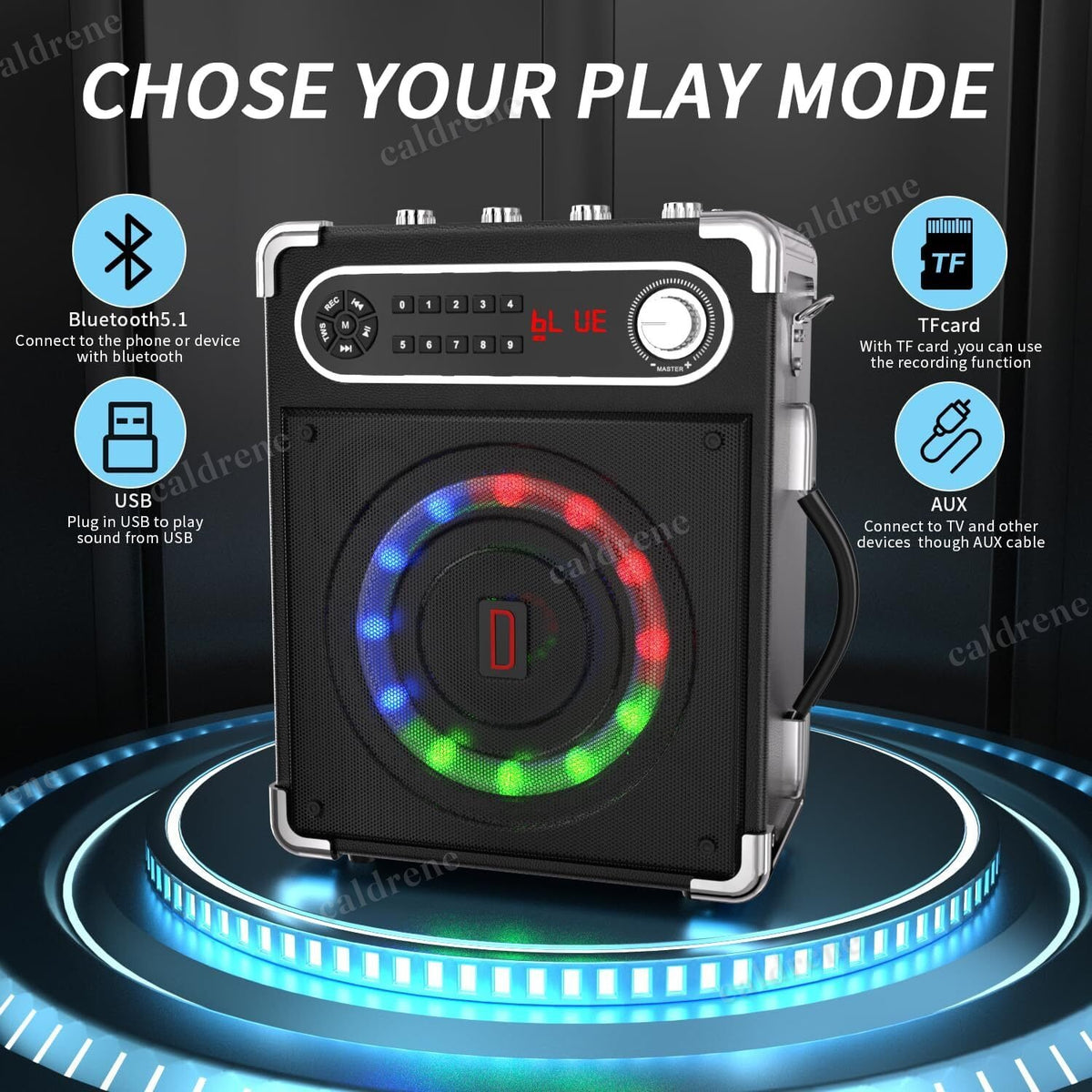 Karaoke Machine with 2 Wireless Microphones – view 3