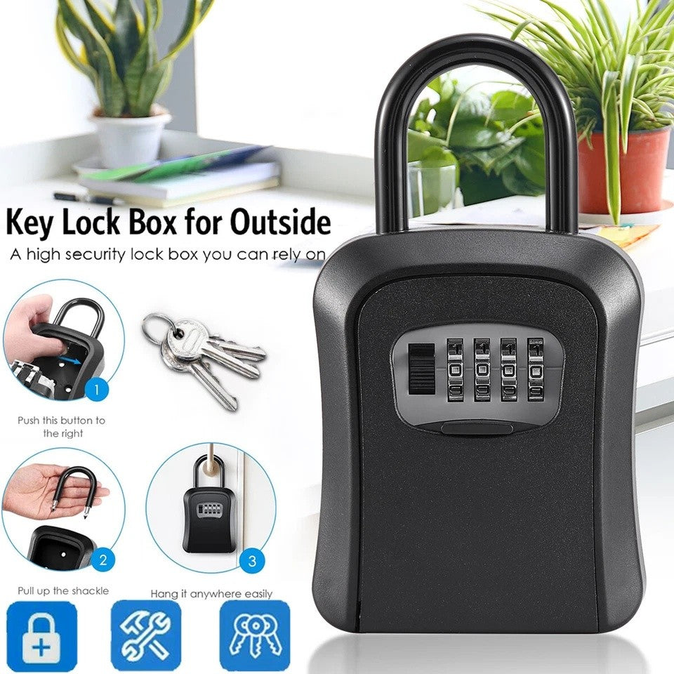 Key Lock Box, Wall Mounted Combination