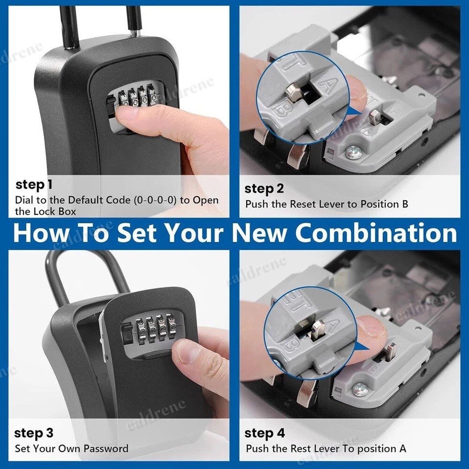 Key Lock Box, Wall Mounted Combination – view 8