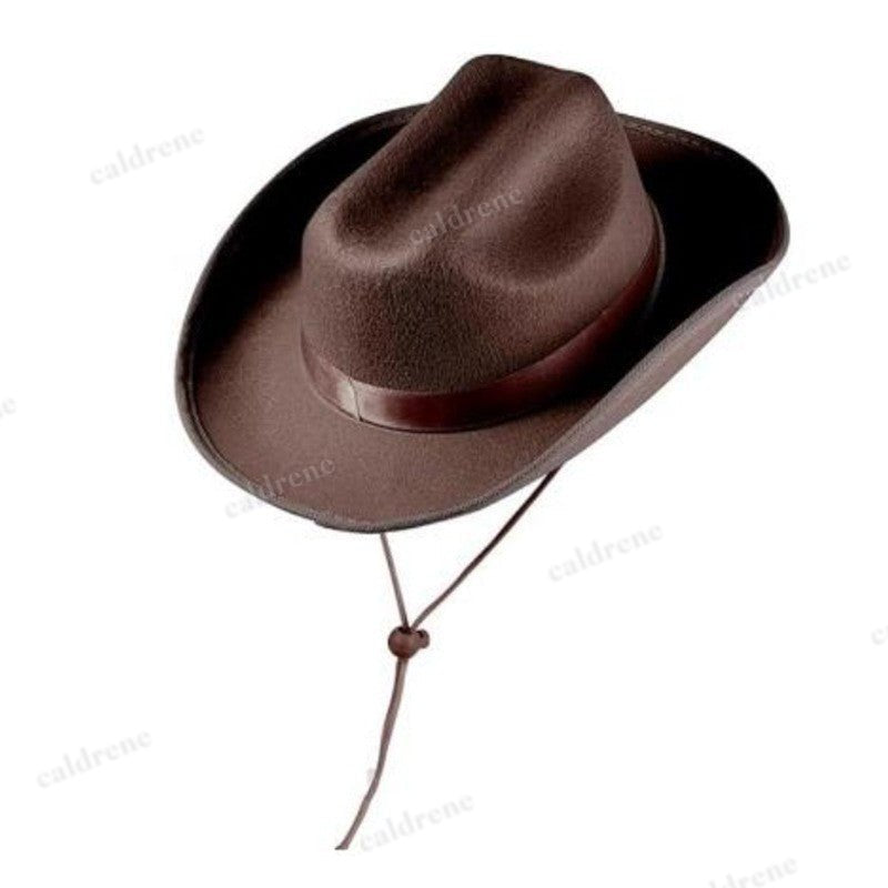 Kids Cowboy Hat Girls Boys Cowgirl Felt Western Costume Hat Wide Brim Party 54cm – view 8
