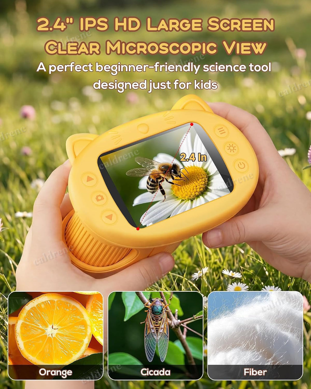 Kids Handheld 1000X Digital Microscope with 4K Screen – view 2