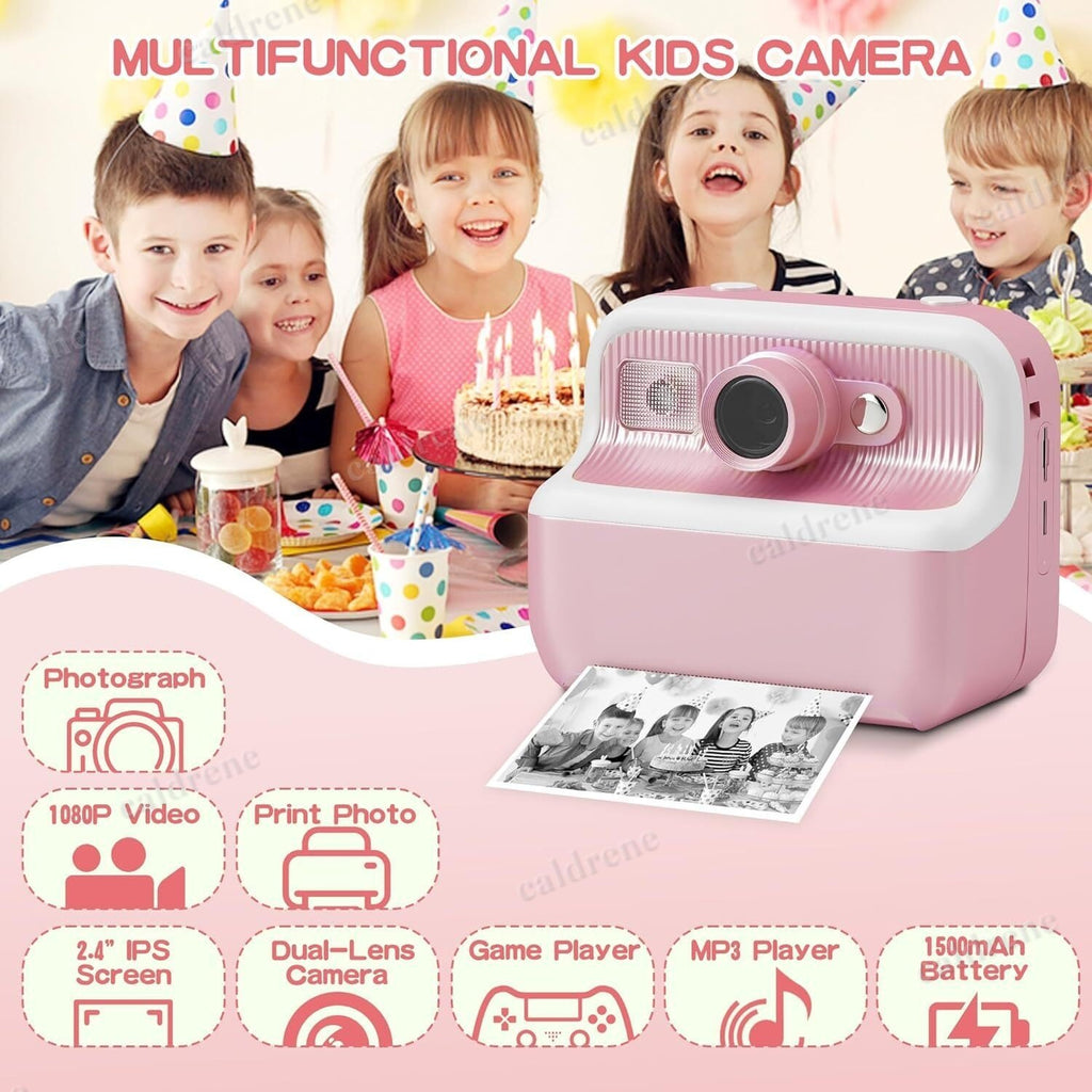 Kids Instant Print Camera 1080P with 3 Rolls of Paper – view 3