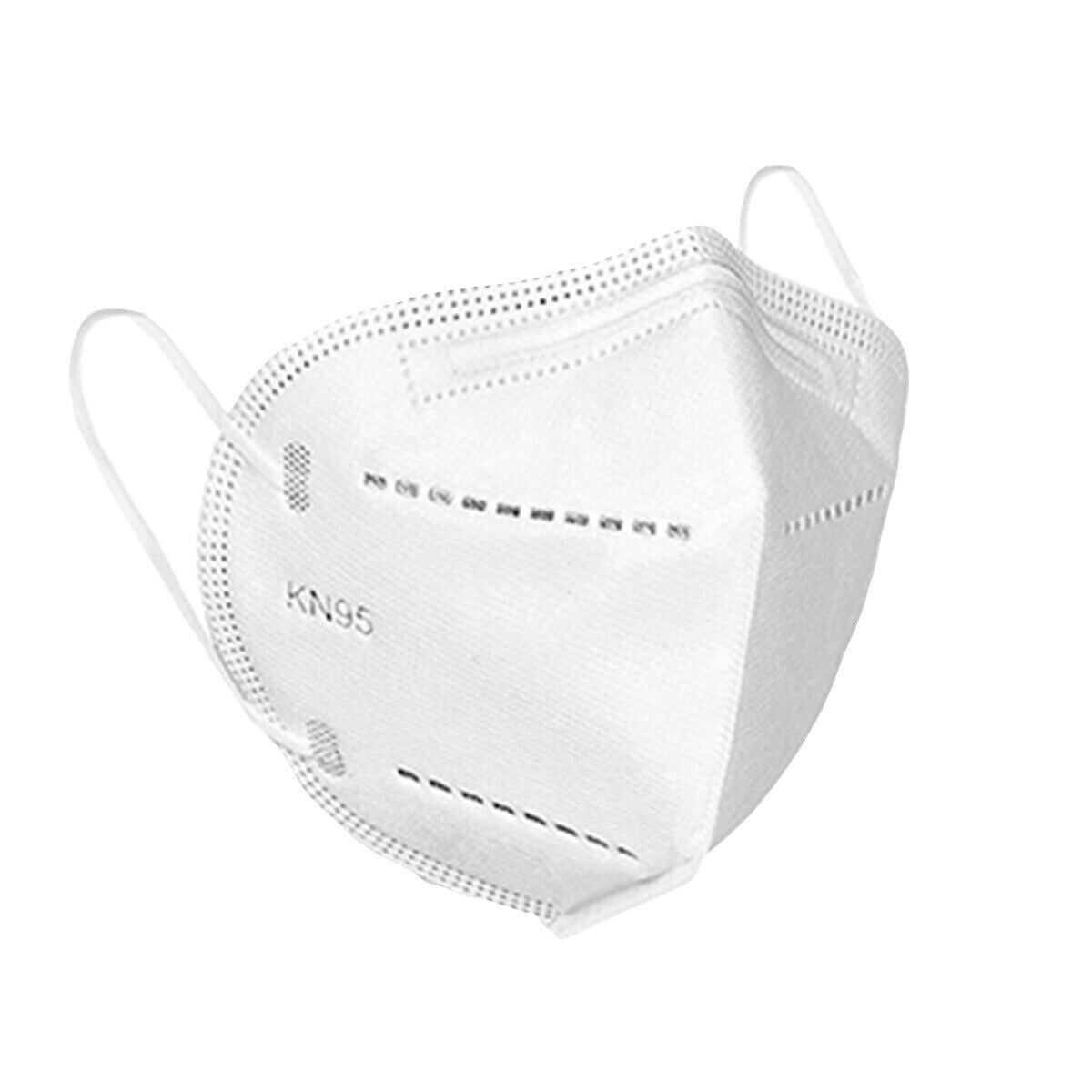 KN95 Disposable Face Masks - 5-Layer Protection, 100PCS – White