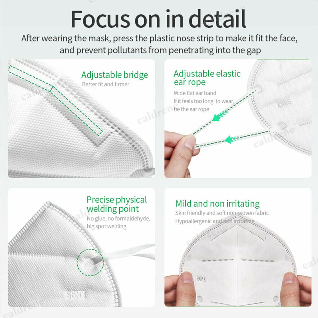 KN95 Disposable Face Masks - 5-Layer Protection, 100PCS – view 3