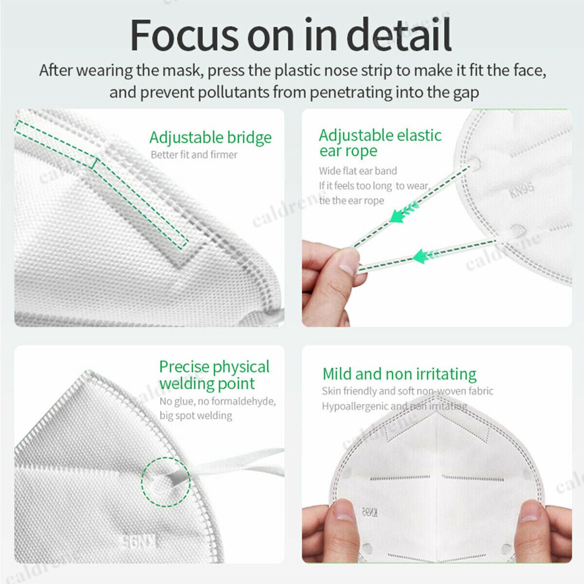 KN95 Disposable Face Masks - 5-Layer Protection, 100PCS – view 3