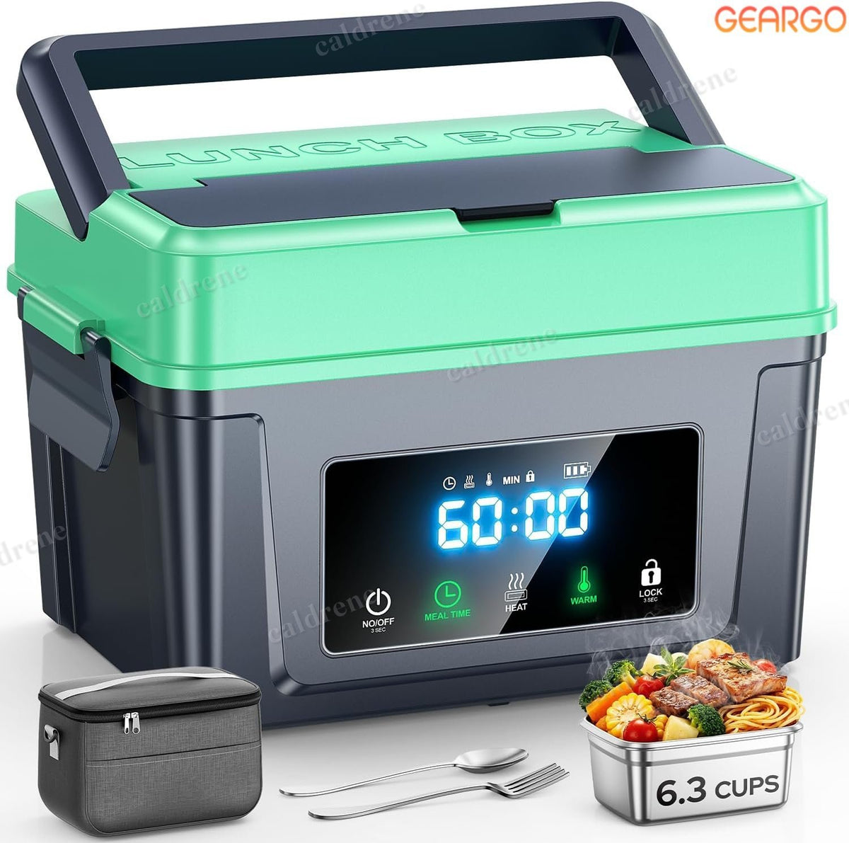 Large Cordless Rechargeable Heated Electric Lunch Box – view 2