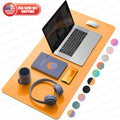 Large Dual-Sided Leather Desk Pad, Non-Slip
