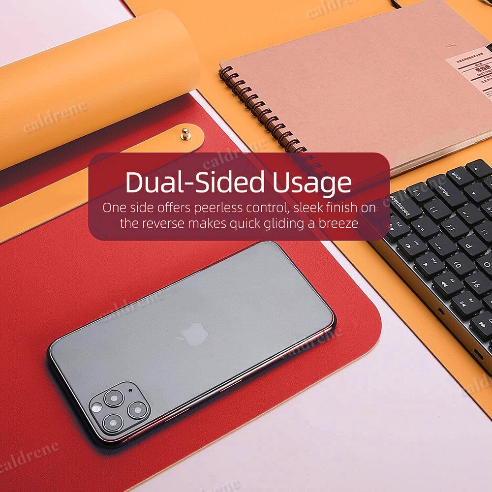 Large Dual-Sided Leather Desk Pad, Non-Slip – view 3