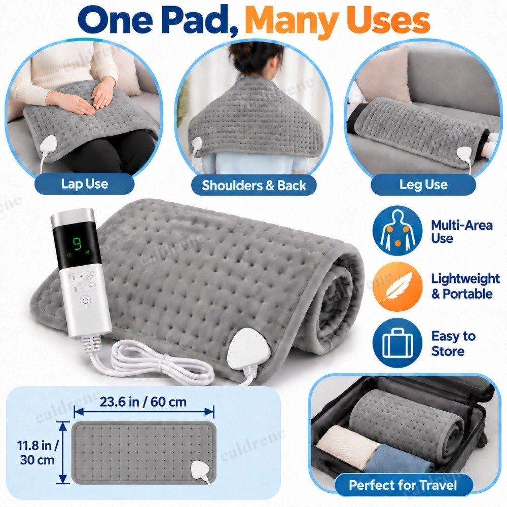 Large Electric Heating Pad with 9 Heat Levels – view 6