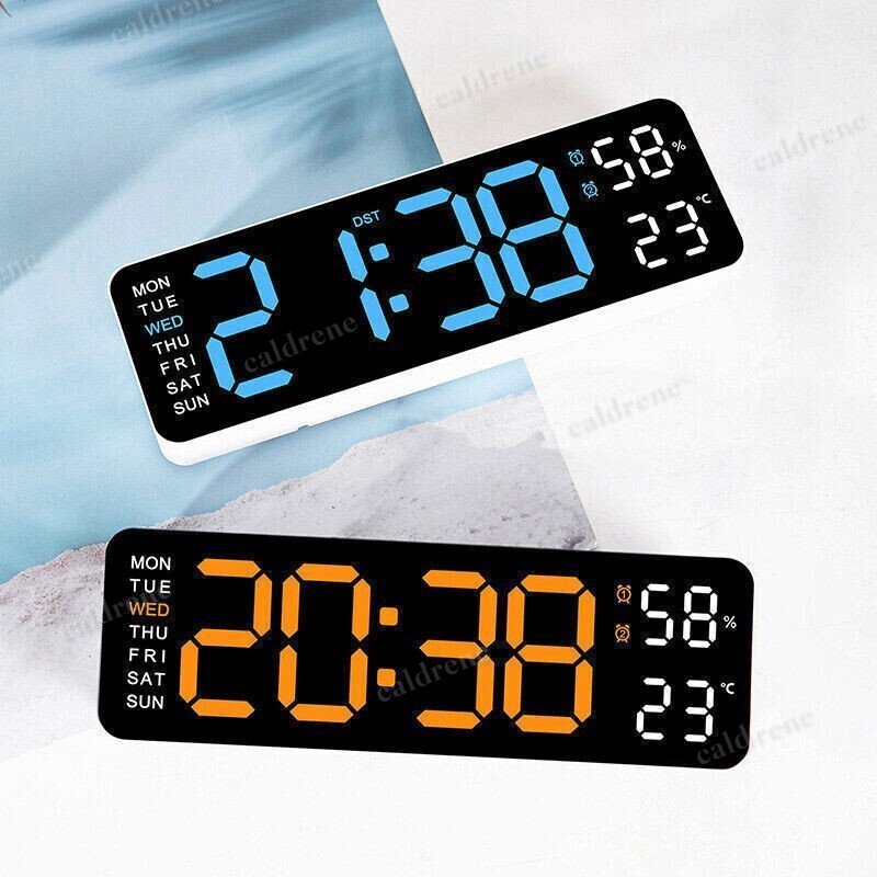 Large LED Digital Wall and Desk Clock with Calendar – view 3
