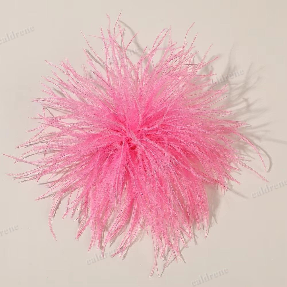 Large Ostrich Feather Brooch for Elegant Occasions – view 4