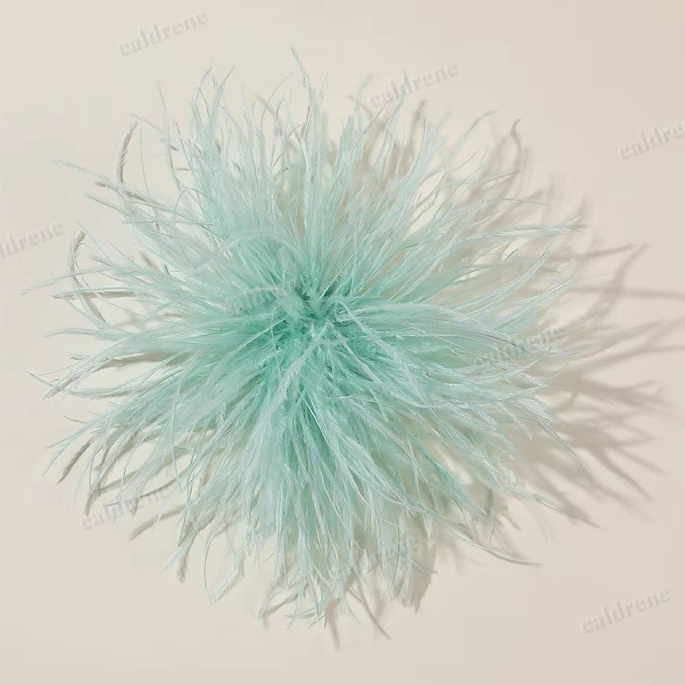 Large Ostrich Feather Brooch for Elegant Occasions – view 7