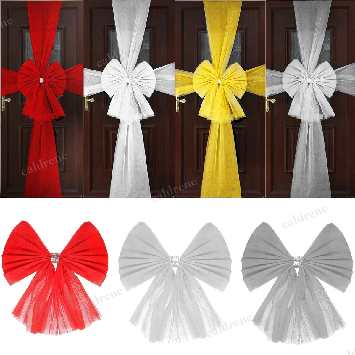 Large Red Christmas Door Bow – view 2