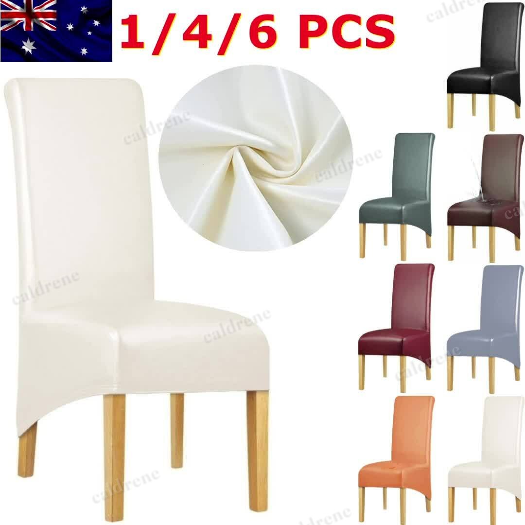 Large Waterproof PU Leather Dining Chair Covers – Slipcover Protector – view 2