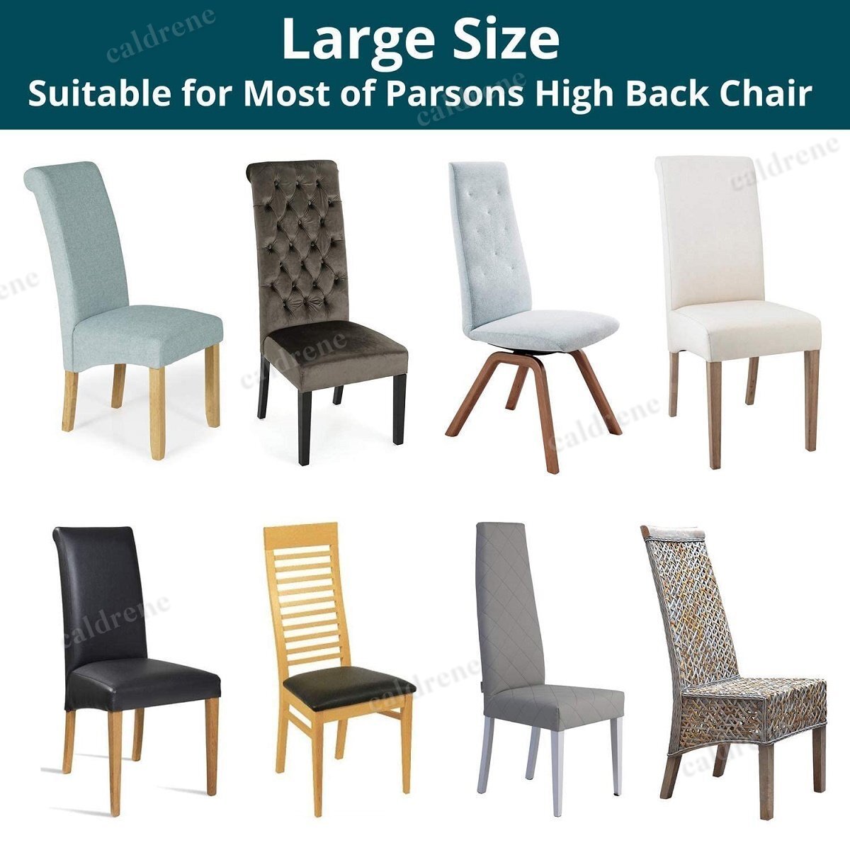 Large Waterproof PU Leather Dining Chair Covers – Slipcover Protector – view 5