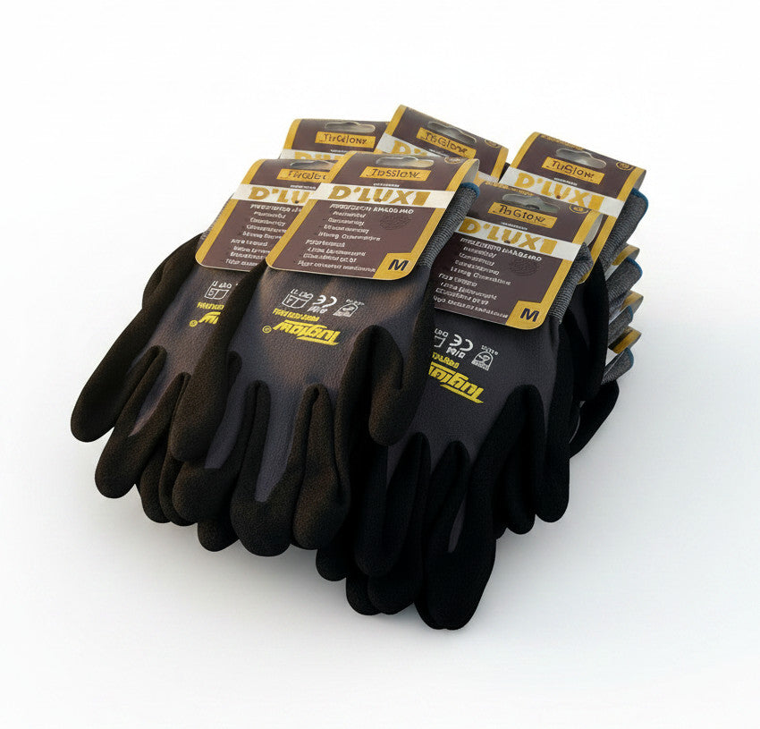 Latex Coated Grip Safety Work Gloves, 12 Pairs
