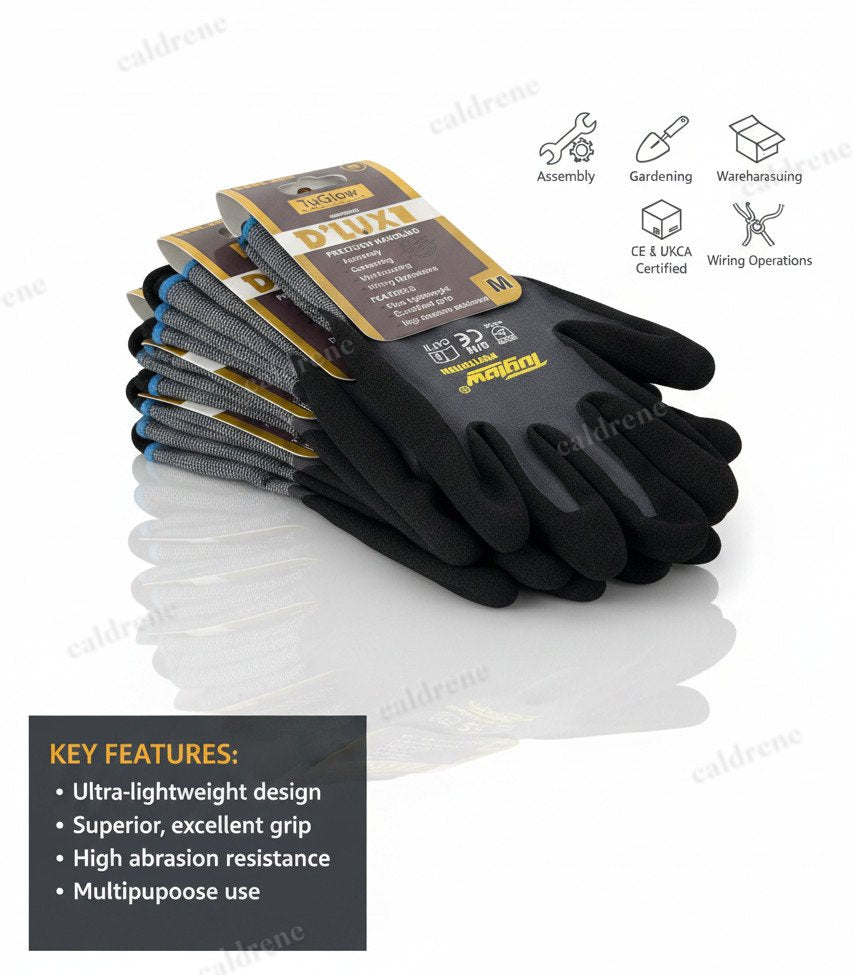 Latex Coated Grip Safety Work Gloves, 12 Pairs – view 4