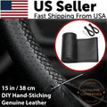 Leather DIY Steering Wheel Cover, 15 in