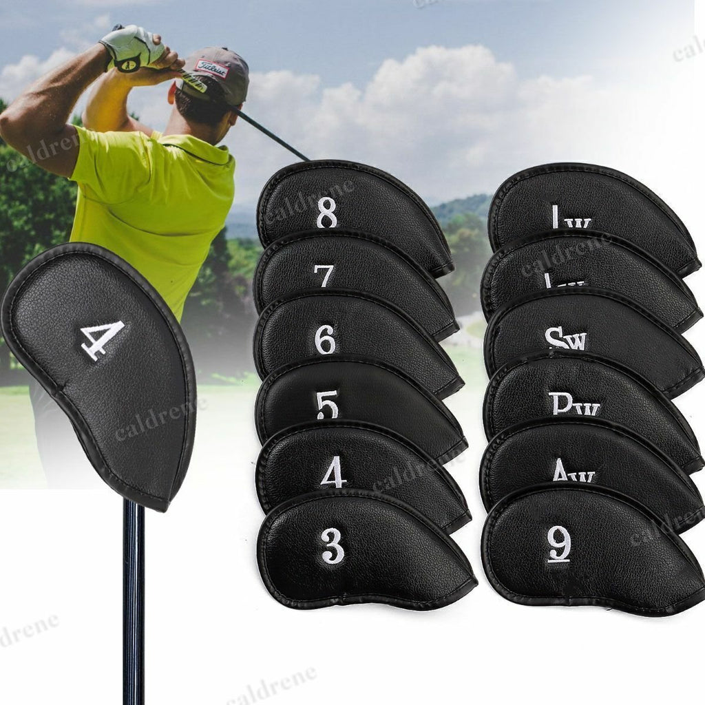 Leather Golf Iron Head Covers, 12 Pieces – view 2