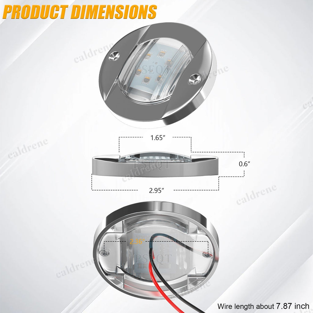 LED Boat Interior Courtesy Lights RGB 12V Waterproof, 6 Pack – view 4