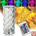 LED Crystal Rose Touch Table Lamp