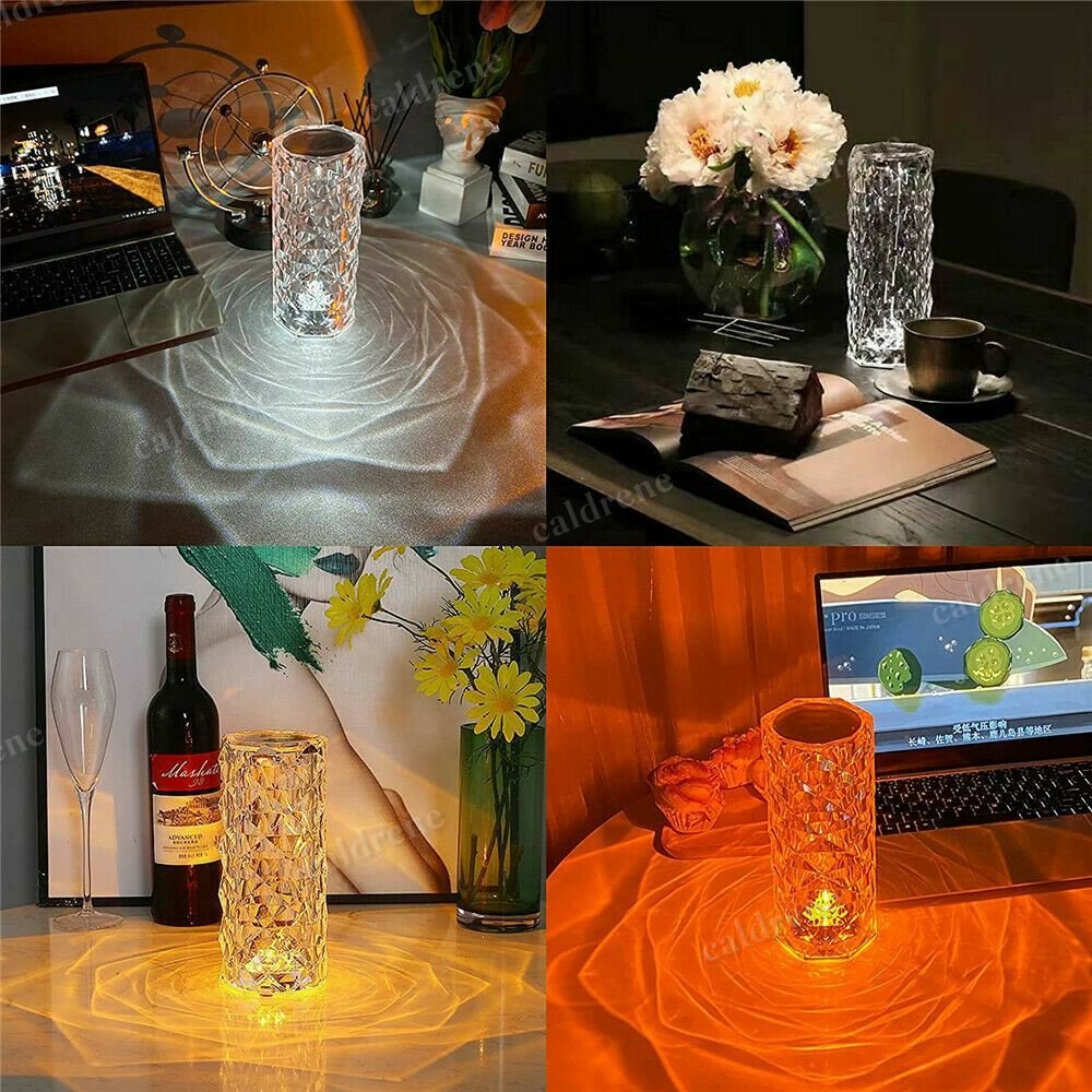 LED Crystal Rose Touch Table Lamp – view 7