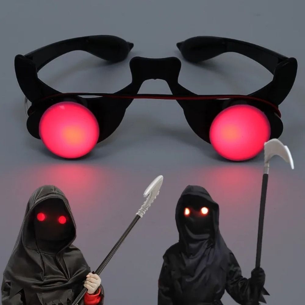 LED Eyewear Glasses with Red Luminous Eyes for Halloween