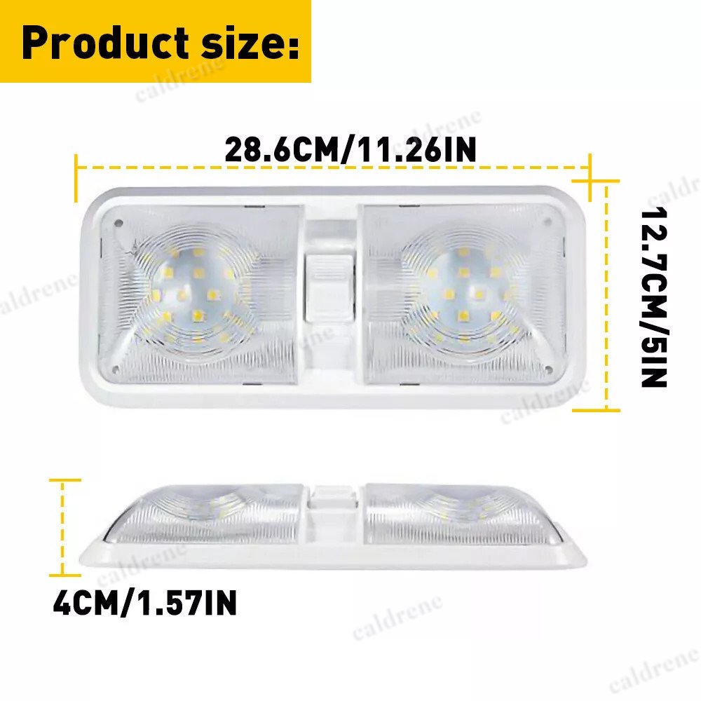LED RV Ceiling Dome Light with Switch for Camper Trailer Boat – view 10